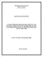 Vận dụng phương pháp dạy học tích cực vào dạy học một số dạng bài tập về vectơ (hình học 10 nâng cao) theo hướng tích cực hóa hoạt động học tập của học sinh   