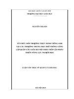 Tổ chức môi trường thực hành tiếng anh tại các trường trung học phổ thông công lập quận cầu giấy hà nội theo tiếp cận phát triển năng lực người học 