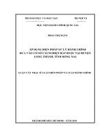 Áp dụng biện pháp xử lý hành chính đưa vào cơ sở cai nghiện bắt buộc tại huyện long thành, tỉnh đồng nai 