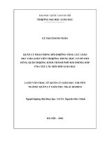 Quản lý hoạt động bồi dưỡng năng lực giáo dục cho giáo viên trường THCS anh dũng   dương kinh   hải phòng đáp ứng yêu cầu đổi mới giáo dục  