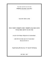 Phát triển thương hiệu trường đại học kinh tế   đại học quốc gia hà nội 