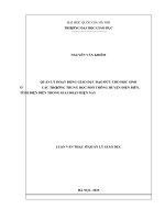 Quản lý hoạt động giáo dục đạo đức cho học sinh ở các trường trung học phổ thông huyện điện biên, tỉnh điện biên trong giai đoạn hiện nay   