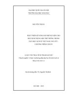 Phát triển kỹ năng ghi nhớ sự kiện cho học sinh trung học phổ thông trong dạy học lịch sử việt nam (1945 1975) chương trình chuẩn 