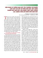 Vận dụng tư tưởng đạo đức yêu thương con người của chủ tịch Hồ Chí Minh vào việc xây dựng chuẩn mực đạo đức của người thầy giáo trong lực lượng công an nhân dân hiện nay