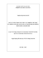 Quản lý hoạt động dạy học các trường tiểu học của phòng giáo dục quận hải an thành phố hải phòng trong bối cảnh đổi mới   