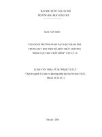 Vận dụng phương pháp dạy học khám phá trong dạy học một số kiến thức chương động lực học chất điểm vật lí 10   