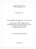 Vận dụng phương pháp phát hiện và giải quyết vấn đề trong dạy học giải bất phương trình theo hướng tích cực hóa hoạt động học tập của học tập của học sinh trung học phổ thông 