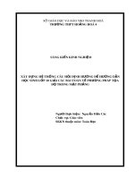 SKKN: Xây dựng hệ thống câu hỏi định hướng để hướng dẫn học sinh lớp 10 giải các bài toán về phương pháp tọa độ trong mặt phẳng