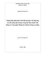 Những biện pháp phát triển đội ngũ giáo viên đáp ứng yêu cầu nâng cấp trường trung học bưu chính viễn thông và công nghệ thông tin i thành trường cao đẳng 