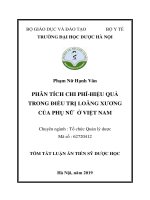 Tóm tắt Luận án tiến sĩ Dược học: Phân tích chi phí hiệu quả trong điều trị loãng xương của phụ nữ tại Việt Nam