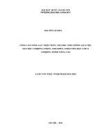 Nâng cao năng lực nhận thức cho học sinh thông qua việc dạy học chương anken, ankađien, ankin hóa học lớp 11 chương trình nâng cao   