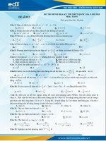 Đề thi minh họa THPT Quốc gia môn Toán năm 2020 - Đề số 13