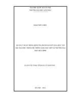 Quản lý hoạt động kiểm tra đánh giá kết quả học tập bậc đại học trong hệ thống giáo dục mở tại trường đại học hòa bình001 