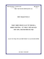 Thực hiện pháp luật về thi đua khen thưởng   từ thực tiễn huyện sóc sơn thành phố hà nội 