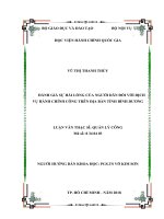 Đánh giá sự hài lòng của người dân đối với dịch vụ hành chính công tỉnh bình dương 