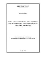 Quản lý hoạt động giảng dạy ở các trường THPT huyện điện biên, tỉnh điện biên đáp ứng yêu cầu đổi mới giáo dục 