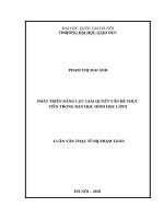 Phát triển năng lực giải quyết vấn đề thực tiễn trong dạy học hình học lớp 8 