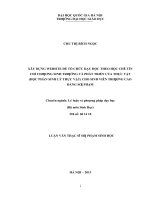 Xây dựng website để tổ chức dạy học theo học chế tín chỉ chương sinh trưởng và phát triển của thực vật (học phần sinh lý thực vât) cho sinh viên trường cao đẳng sư phạm   