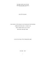 Xây dựng, tuyển chọn và sử dụng bài tập chương nhóm nitơ hóa học 11 nâng cao phát triển năng lực tư duy hóa học cho học sinh  