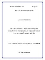 Tổ chức và hoạt động của cơ quan chuyên môn thuộc ủy ban nhân dân quận cầu giấy thành phố hà nội 