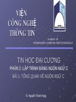 Bài giảng Tin học đại cương – Phần 2: Lập trình bằng ngôn ngữ C