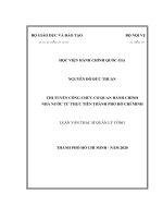 Thi tuyển công chức cơ quan hành chính nhà nước từ thực tiễn thành phố hồ chí minh 