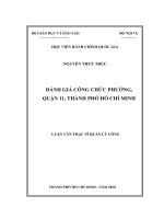 Đánh giá công chức phường, quận 11, thành phố hồ chí minh 