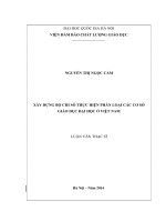 Xây dựng bộ chỉ số thực hiện phân loại các cơ sở giáo dục đại học ở việt nam   
