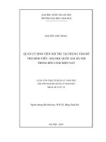 Quản lý sinh viên nội trú tại trung tâm hỗ trợ sinh viên   đại học quốc gia hà nội trong bối cảnh hiện nay 