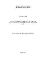 Phát triển đội ngũ giảng viên trường cao đẳng sư phạm thái bình trong giai đoạn hiện nay   