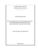 Phát huy tính tích cực cho học sinh qua dạy học chủ đề phép dời hình và phép đồng dạng trong mặt phẳng   hình học 11 cơ bản 