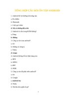TỔNG hợp câu hỏi ôn tập ANDROID