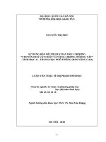 Sử dụng bản đồ tư duy dạy học chương chuyên hóa vật chất và năng lượng ở động vật   sinh học 11   trung học phổ thông (ban nâng cao)   