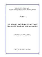 Giải pháp hoàn thiện hoạt động chiêu thị tại công ty TNHH thương mại – dịch vụ hào quang 