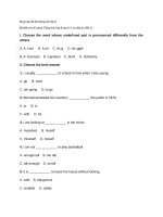 Tổng hợp đề thi tiếng anh lớp 8