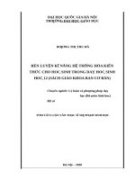Rèn luyện kỹ năng hệ thống hóa kiến thức cho học sinh trong dạy học sinh học 12 ( sách giáo khoa ban cơ bản)   