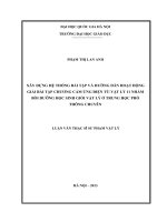 Xây dựng hệ thống bài tập và hướng dẫn hoạt động giải bài tập chương cảm ứng điện từ – vật lý 11 nhằm bồi dưỡng học sinh giỏi  vật lý ở trung học phổ thông chuyên 