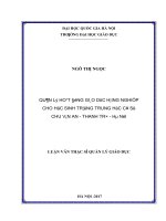 Quản lý hoạt động giáo dục hướng nghiệp cho học sinh trường trung học cơ sở chu văn an   thanh trì   hà nội 