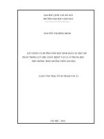 Xây dựng và hướng dẫn học sinh giải các bài tập phần động lực học chất điểm vật lí 10 trung học phổ thông theo hướng tiếp cận pisa 