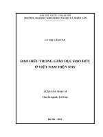 Đạo hiếu trong giáo dục đạo đức ở việt nam hiện nay 