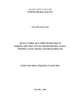 Quản lý hiệu quả thiết bị dạy học ở trường tiểu học tân mỹ thành phố bắc giang, tỉnh bắc giang trong giai đoạn hiện nay   