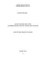 Quản lý dạy học trực tuyến tại trường đại học ngoại ngữ   đại học quốc gia hà nội   