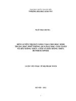 Rèn luyện tư duy sáng tạo cho học sinh trung học phổ thông qua dạy học giải toán về bất đẳng thức côsi và bất đẳng thức bunhiacopxki   