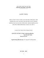 Rèn luyện tư duy sáng tạo cho học sinh khá, giỏi thông qua dạy giải bài tập chương vectơ trong không gian, quan hệ vuông góc trong không gian chương trình hình học nâng cao lớp 11   