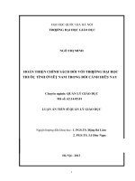 Hoàn thiện chính sách đối với trường đại học thuộc tỉnh ở việt nam trong bối cảnh hiện nay 