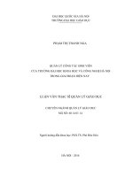 Quản lý công tác sinh viên của trường đại học khoa học và công nghệ hà nội trong giai đoạn hiên nay   