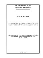 Tổ chức dạy học theo dự án phần văn học nước ngoài chương trình ngữ văn 11 trung học phổ thông   