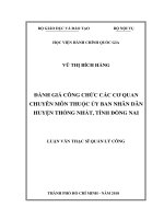 Đánh giá công chức các cơ quan chuyên môn thuộc ủy ban nhân dân huyện thống nhất, tỉnh đồng nai 