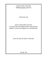 Quản lý hoạt động giáo dục của giáo viên chủ nhiệm ở trung tâm giáo dục thường xuyên huyện mường ảng, tỉnh điện biên 