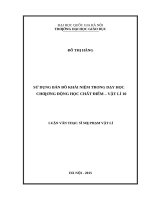 Sử dụng bản đồ khái niệm trong dạy học chương động học chất điểm  vật lí 10  